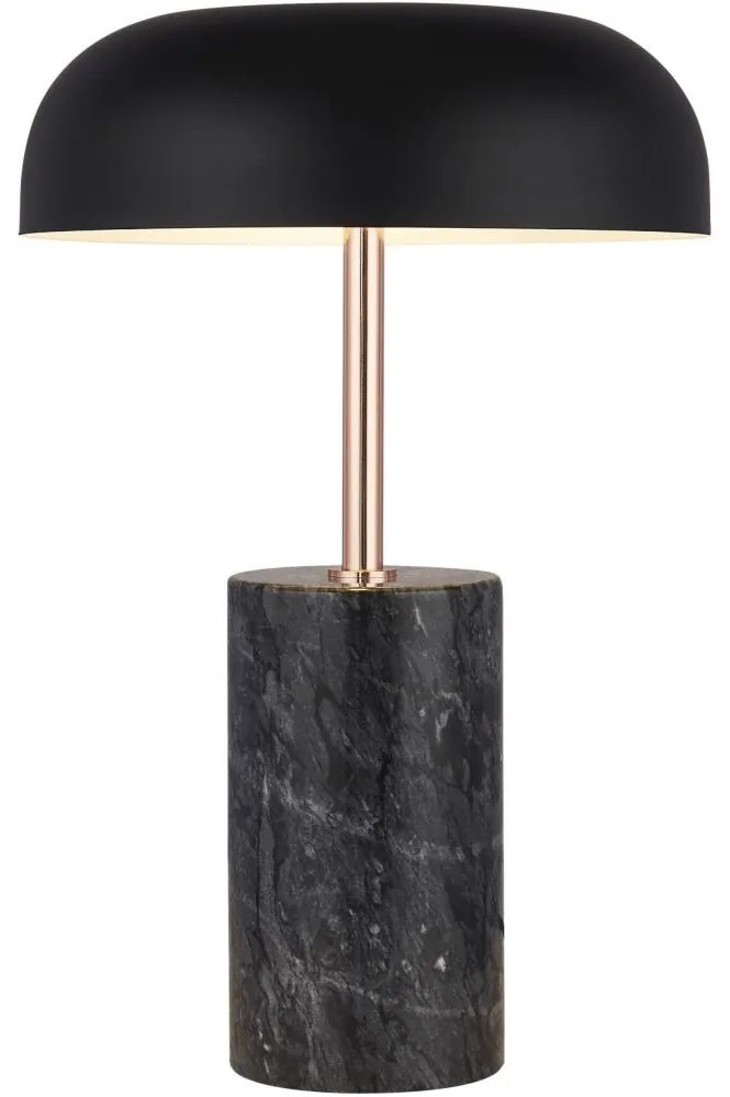 Searchlight EU60709BK - Asztali lámpa FRANKFURT 2xE14/7W/230V fekete