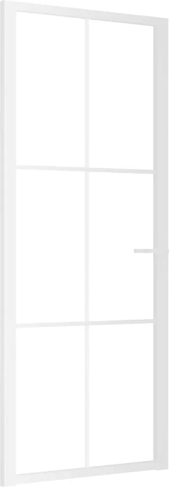 vidaXL fehér ESG üveg és alumínium beltéri ajtó 83 x 201,5 cm