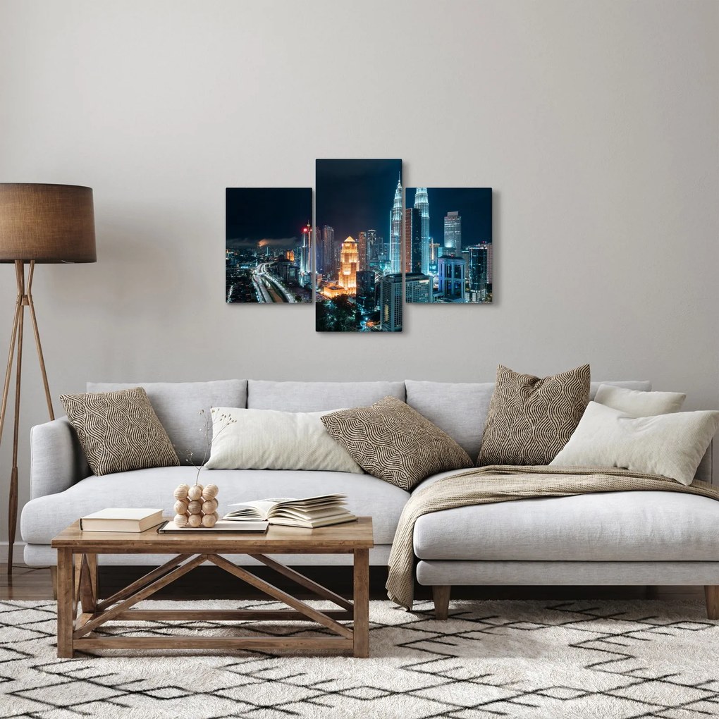 Kép - Éjszaka Kuala Lumpurban (90x60 cm)