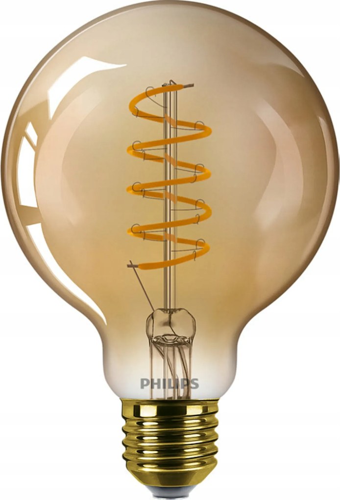 Philips Led classic G93 E27 Gold Sp, 4W, 250lm, 1800K, szabályozható, borostyánszínű