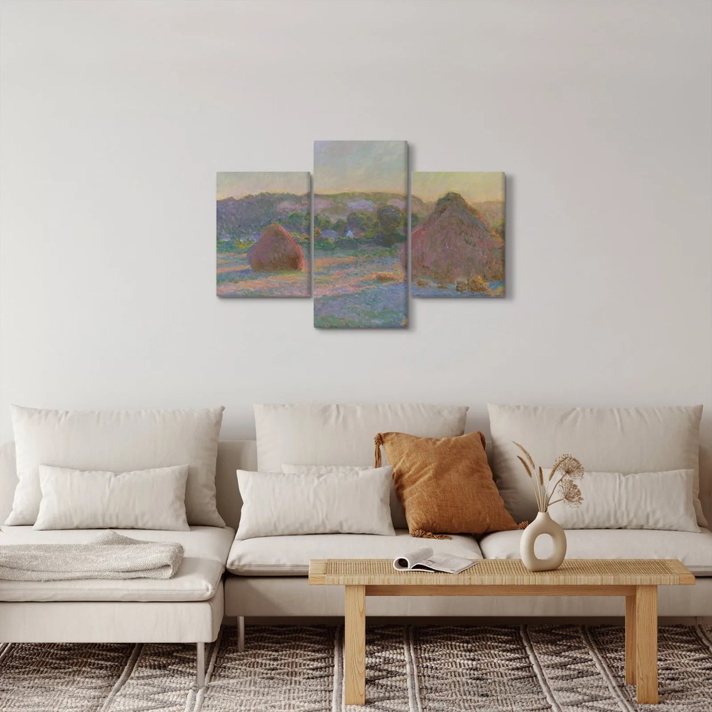 Kép - Claude Monet, Stacks of Wheat (End of Summer) , reprodukciók (90x60 cm)