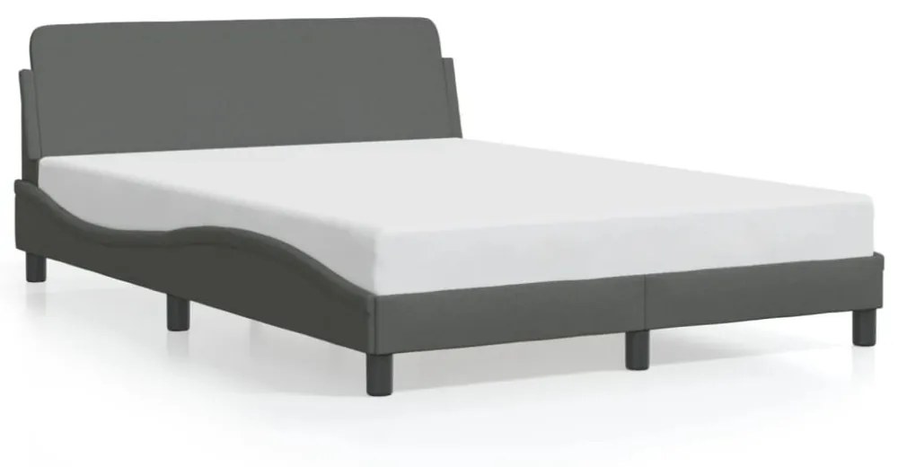 sötétszürke szövet ágykeret Dover 140x200 cm