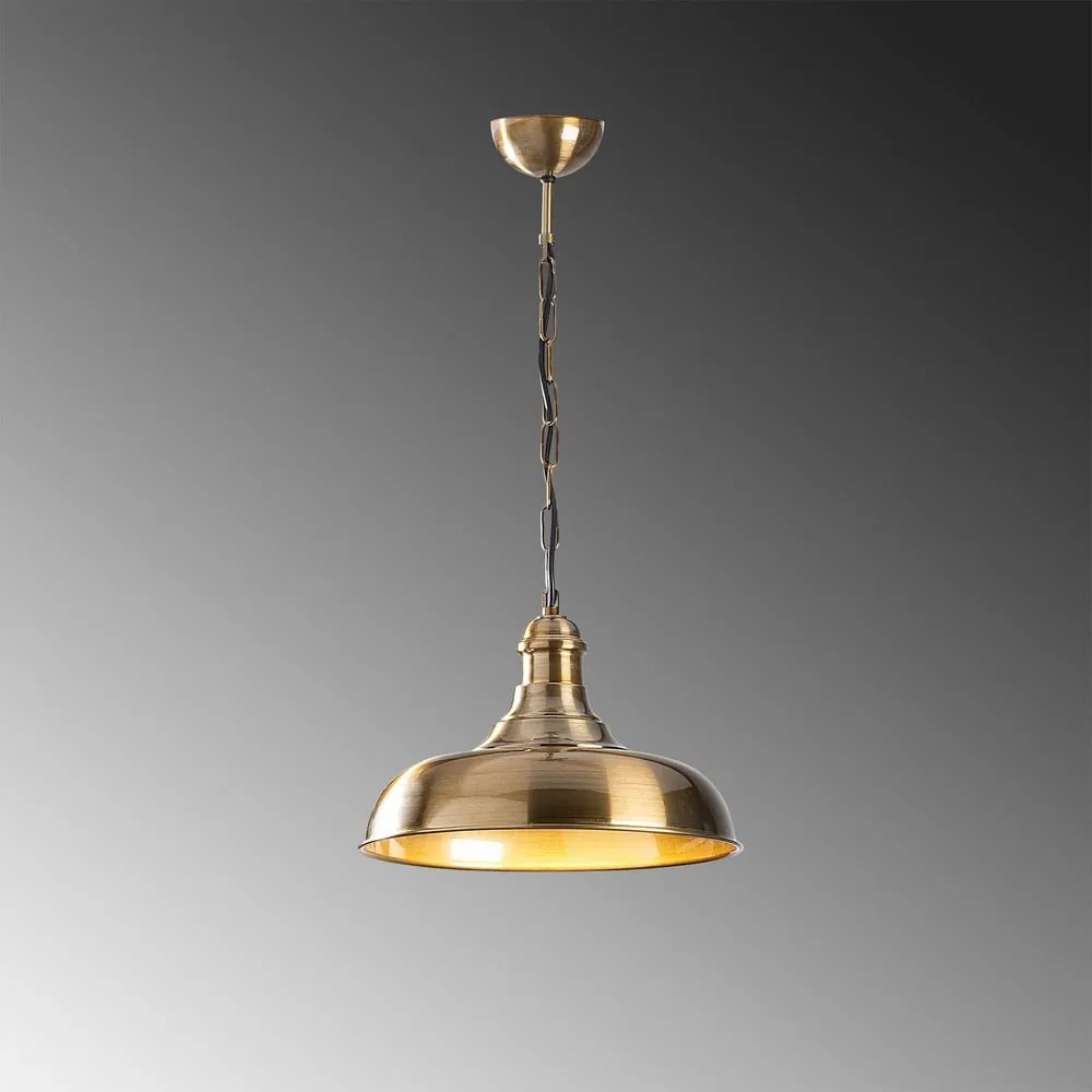 Aranyszínű függőlámpa fém búrával ø 32 cm Berceste – Opviq lights