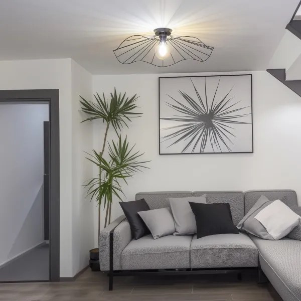 Brilagi - LED felületre szerelhető csillár CERIA WIRE 1xE27/40W/230V Ø80 cm fekete