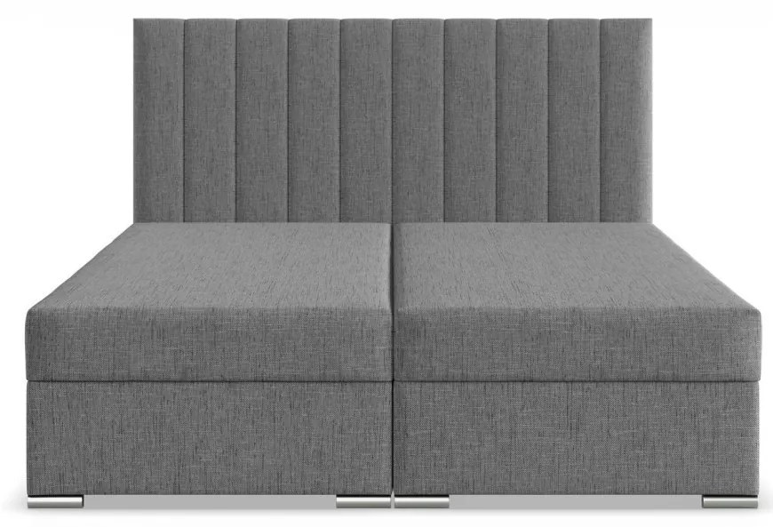 Agen ágy, szövet, 140 x 200, ágyneműtartóval, szürke