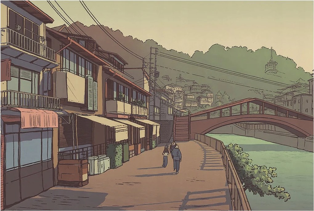 Fotótapéta Flizelin Dekoratív Hálószoba Pasztell táj 104x70