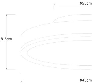 Globo 416080WWD2R - LED Mennyezeti lámpa DORO LED/24W/230V átm. 45 cm