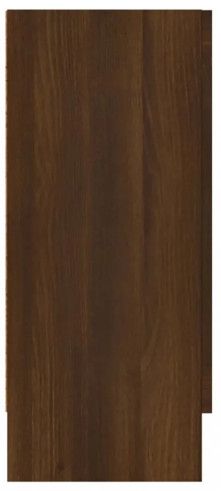 kézműves tölgy színű szerelt fa tálalószekrény 120x30,5x70 cm