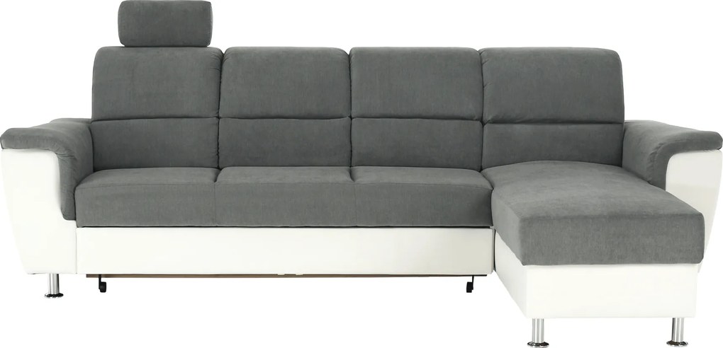 Kissarok, textilbőr fehér/szövet szürke, jobbos, SANTIAGO