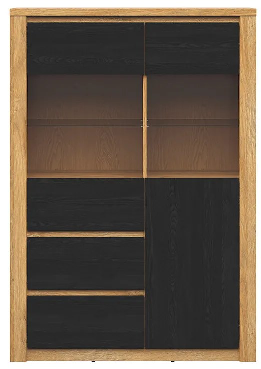 Vitrin Walton REG2W2S (nagy tölgy + fekete tölgy). Akció -18%. 1074200
