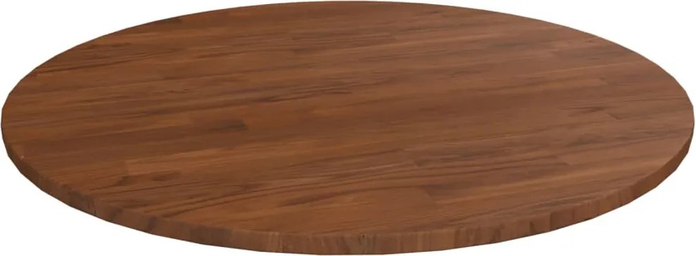 vidaXL sötétbarna kezelt tömör tölgyfa kerek asztallap Ø80x1,5 cm