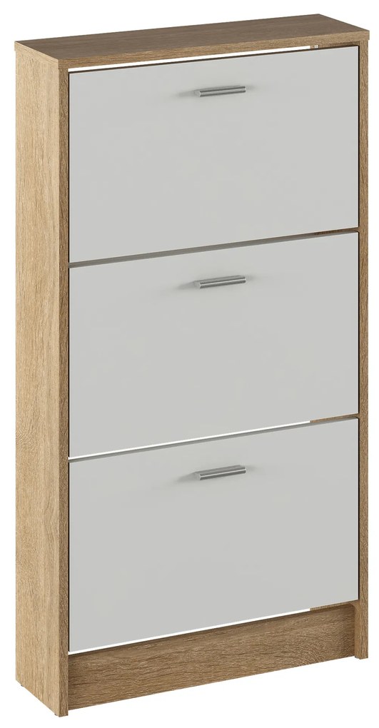 Cipőtároló (cipősszekrény) Mobby  13 (sonoma tölgy + fehér). 1065341