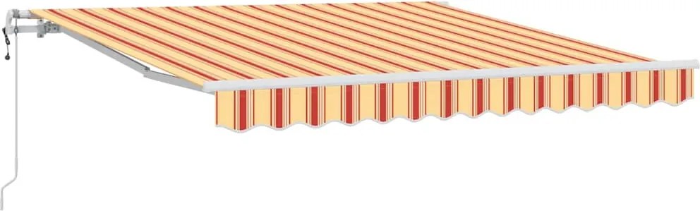 vidaXL Behúzható napellenző Sárga és narancs 300 x 250 cm szövet