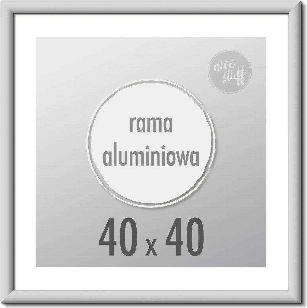 Képkeret 40x40 Képkeretek Négyzet alakú képkeret ezüst