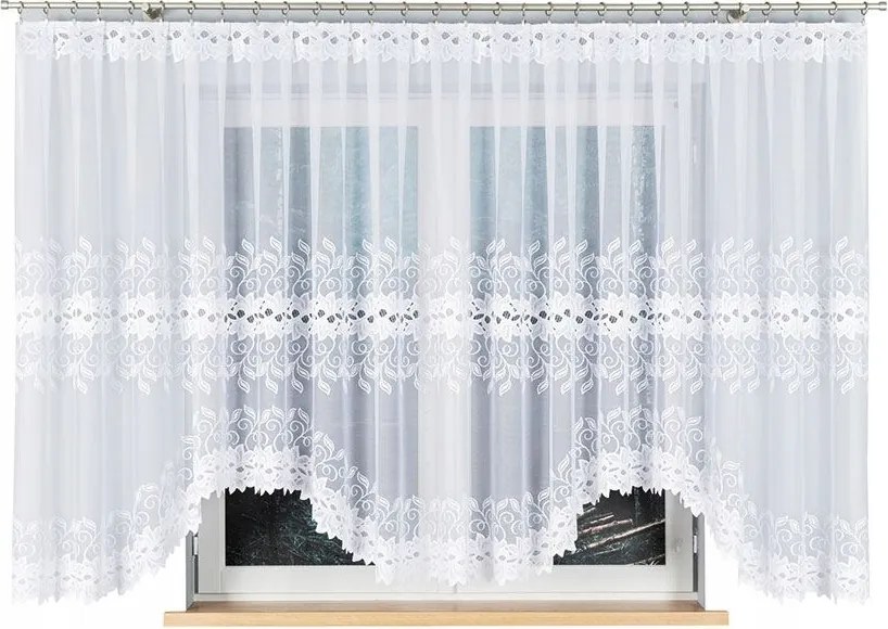 Jacquard függöny békák számára Bastia 600x160 fehér