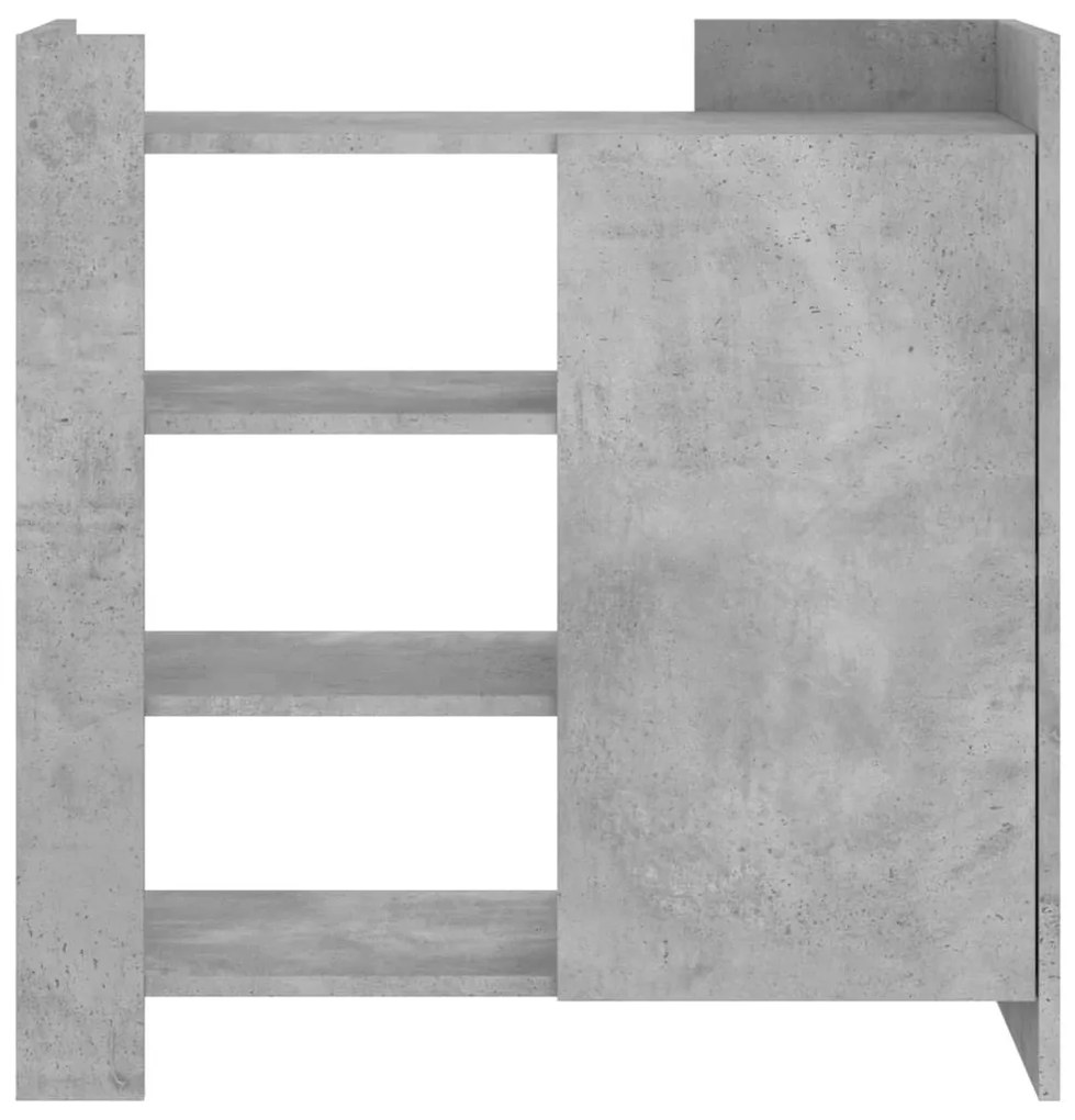 betonszürke szerelt fa tálalószekrény 73,5 x 35 x 75 cm