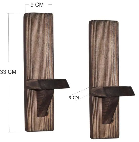 KÉSZLET 2x Fali polc RAF fenyő