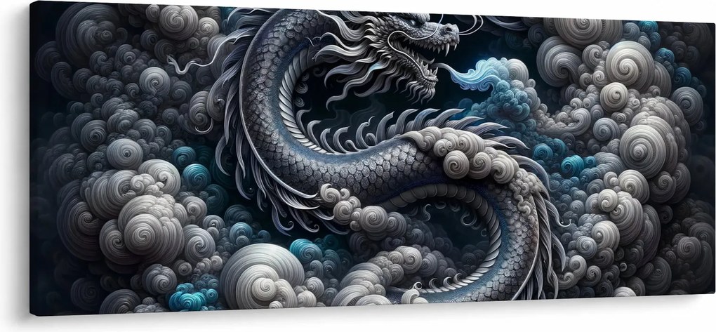 Kép – Sárkány a füstben (120x50 cm)