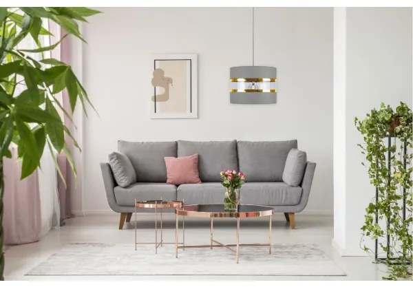 Csillár zsinóron LIND 1xE27/60W/230V szürke