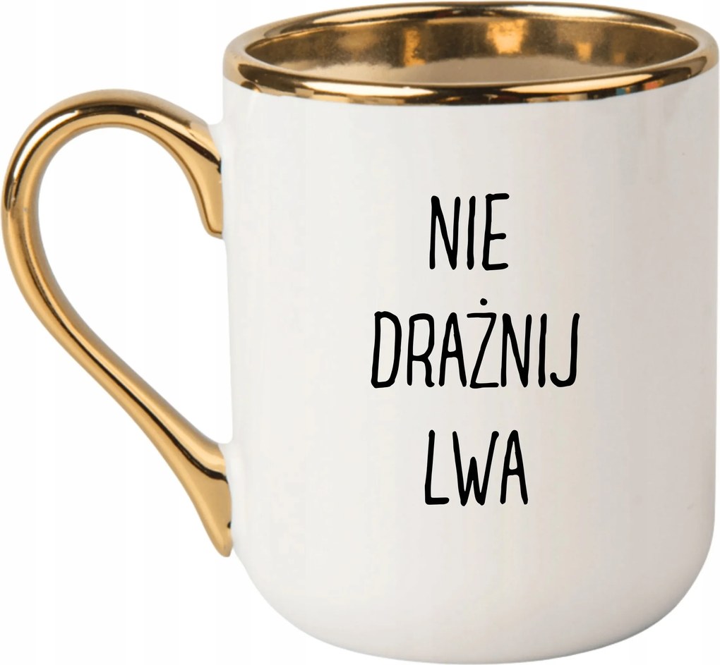 Bögre Elegáns Fehér Arany Rant Vicces Ajándék Ne Irritáld Az Oroszlánt