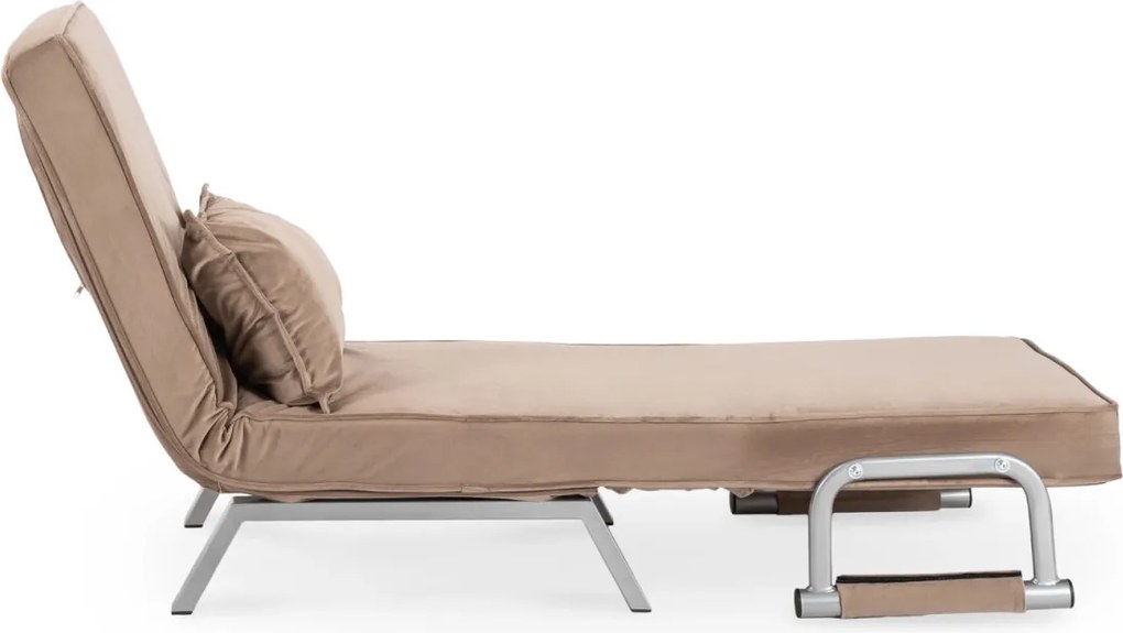 Dönthető fotel bézs bársony kárpittal – BART