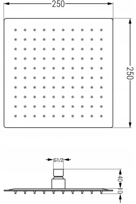 Mexen Uno, rejtett zuhanygarnitúra DR02, króm, 71435DR02-00