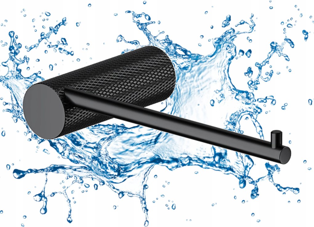 Elegáns fekete WC-papír tartó Tartósság és Stílus