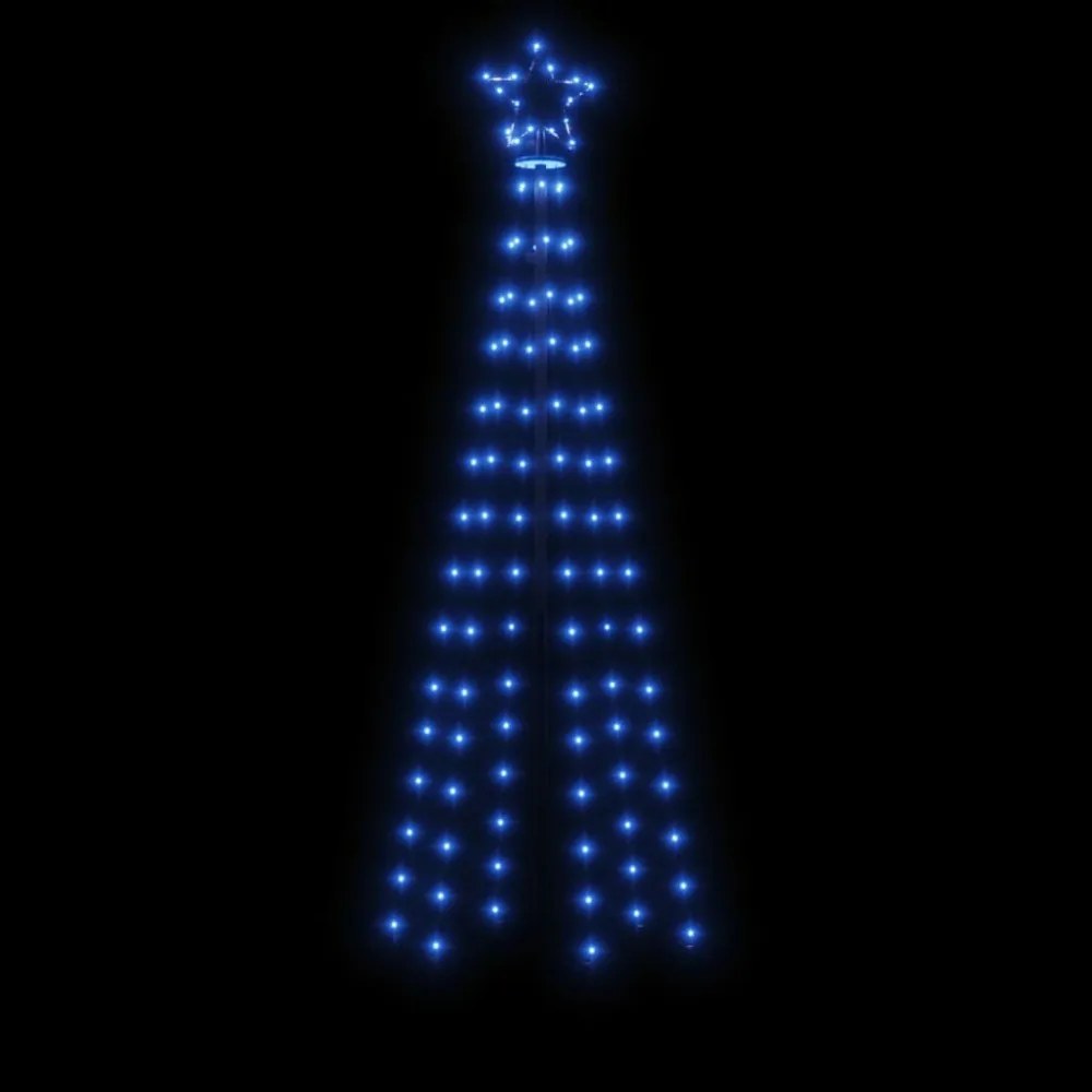 kék fényű karácsonyfa tüskével 108 LED-del 180 cm