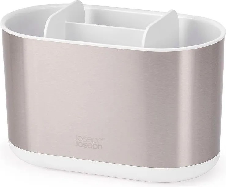 Ezüstszínű rozsdamentes acél fogkefetartó állvány Duo Steel – Joseph Joseph