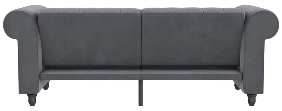 Sötétszürke bársony kinyitható kanapé 236 cm Felix – Støraa