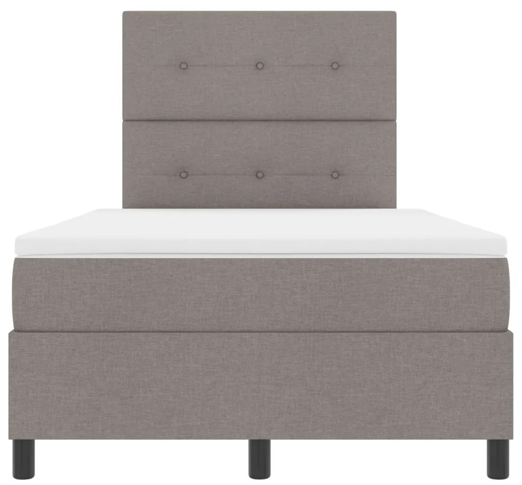 Box Spring Ágy Matresszel Taupe Kis Dupla Szövet