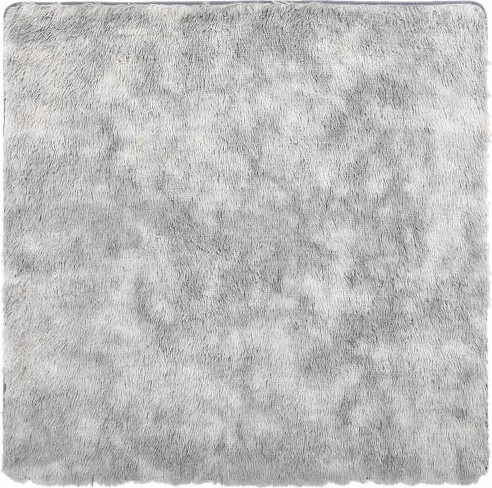 vidaXL ezüstszürke hosszú szálú NAVARRA bozontos szőnyeg 160x160 cm