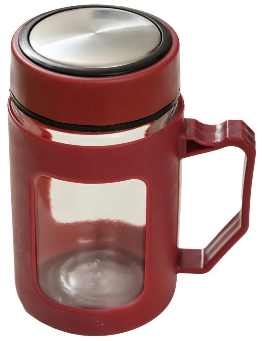 Üvegpalack füllel BREW 500 ml, piros