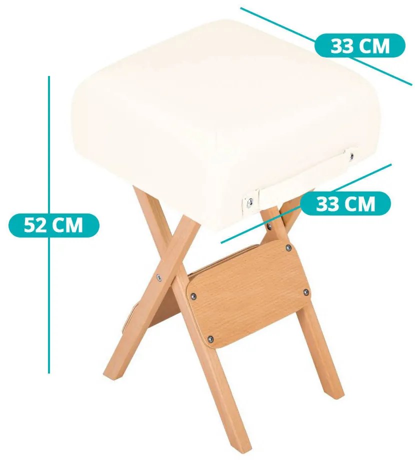 Összecsukható szék masszázságyhoz 2 masszázshengerrel