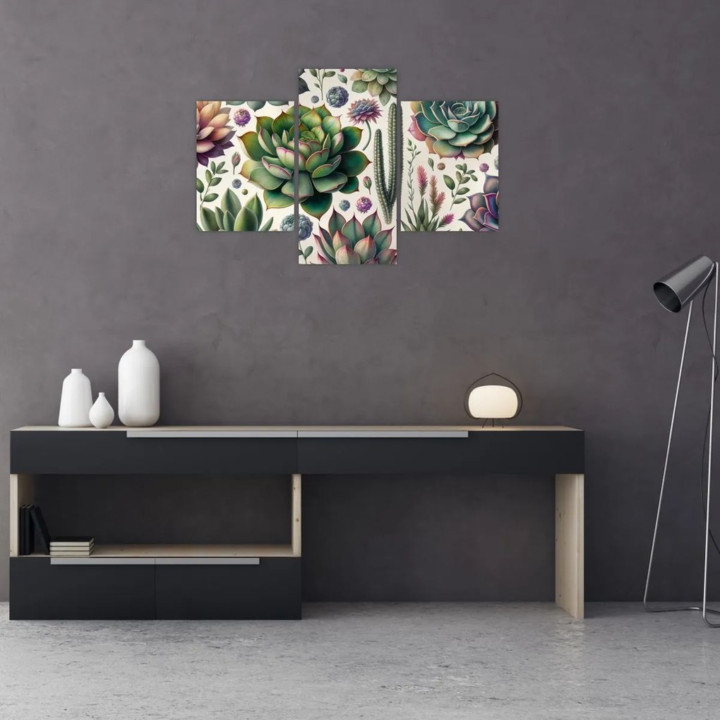 Kép - Pozsgás növények (90x60 cm)