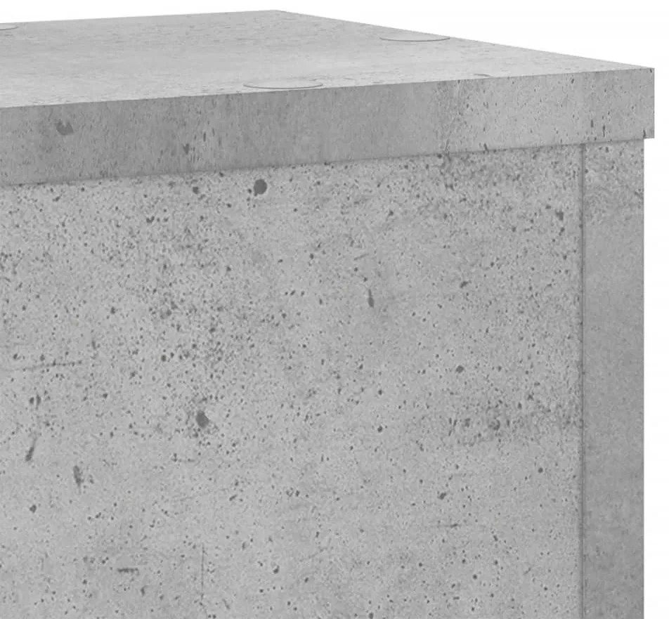 2 db betonszürke szerelt fa növénytartó állvány 17 x 17 x 60 cm