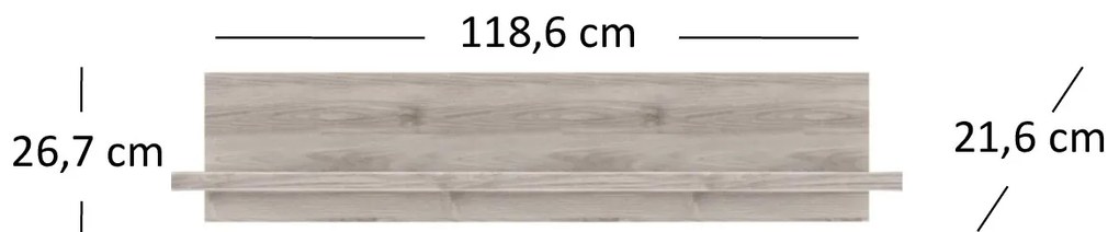 Polc 120 cm Jolene (nairobi gesztenye). 1052968