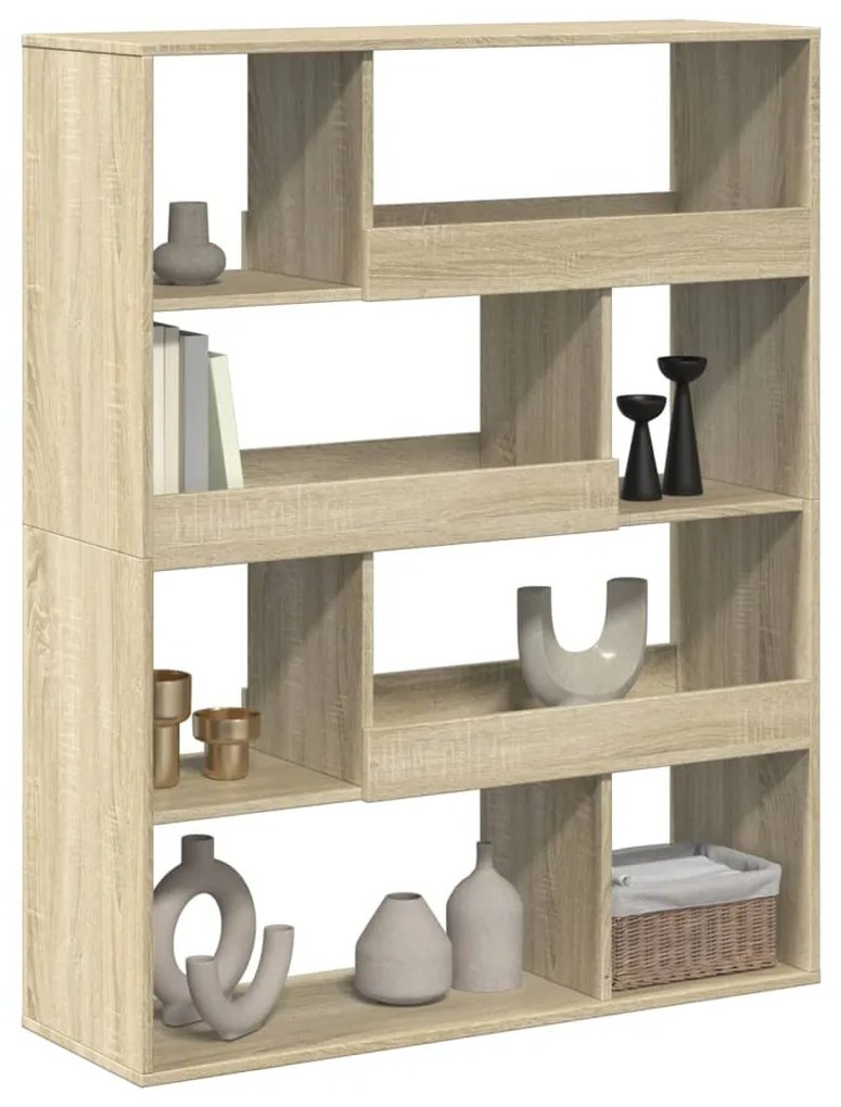 sonoma tölgy színű szerelt fa térelválasztó 100 x 33 x 125,5 cm