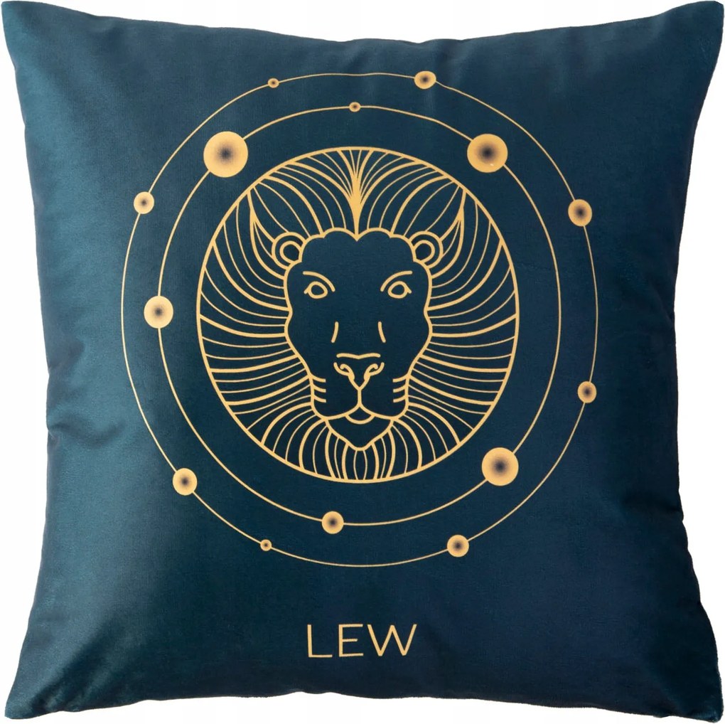 Dekoratív párnahuzat Zodiákus 40x40 Darymex sötétkék Oroszlán