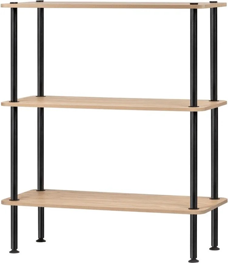 Natúr színű polcos állvány tölgyfa dekorral 80x90,5x35 cm Teidi – noo.ma