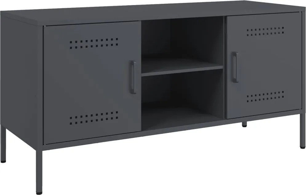 vidaXL antracitszürke acél TV-szekrény 100,5 x 39 x 50,5 cm