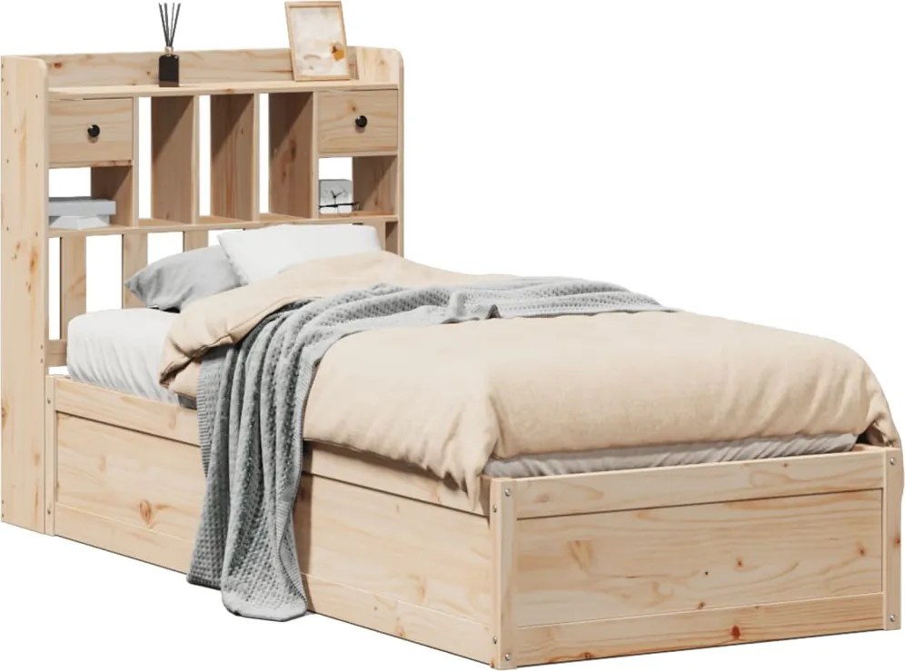 vidaXL tömör fenyőfa ágykeret matrac nélkül 90 x 190 cm