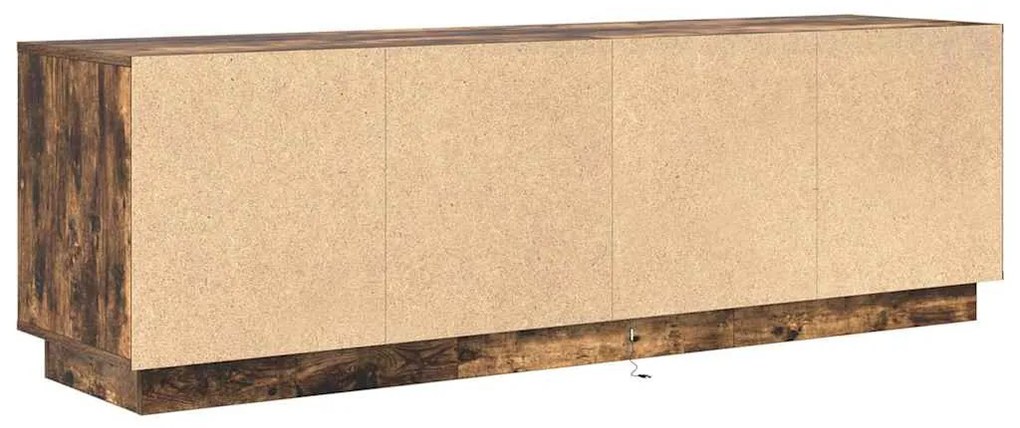 füstös tölgyszínű TV-szekrény LED-világítással 160,5x41x50 cm