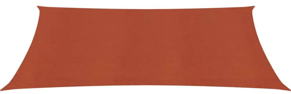 terrakotta négyszögletű HDPE napvitorla 160 g/m² 3,5x5 m