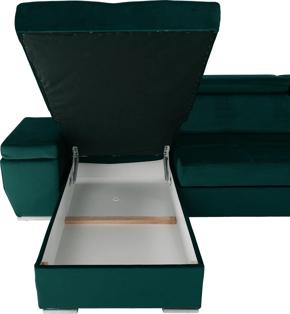 Ülőgarnitúra, smaragd, balos, LAMORA U