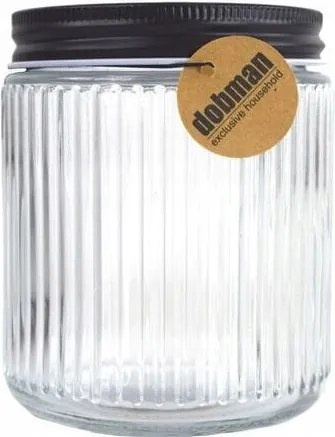 Élelmiszer tároló üveg 0,5 literes, csavaros tetővel