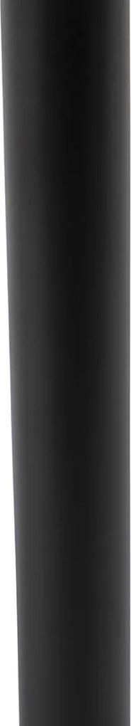 Modern asztali lámpa fekete boucle árnyékolóval világosbarna 35 cm - Simplo