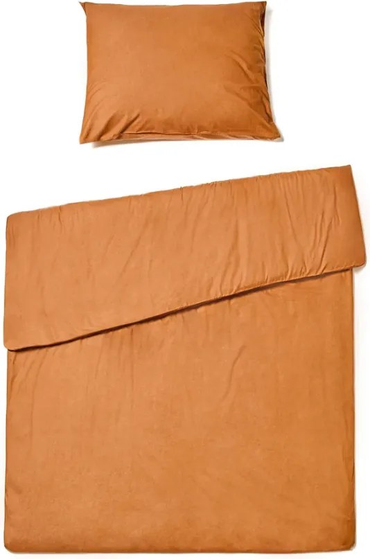 Pamut ágynemű CALMORA terrakotta Ágyneműhuzat mérete: 2 db 70 x 90 cm | 200 x 220 cm