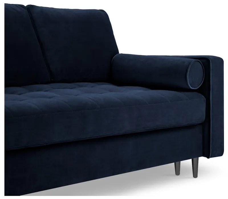Santo kék kinyitható bársonykanapé - Milo Casa