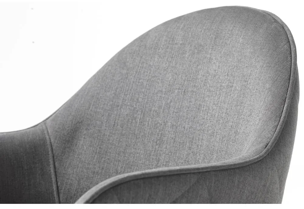 Szürke kárpitozott karfás étkezőfotel Minto – Unique Furniture